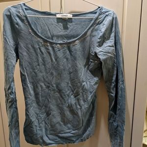 Express blue long sleeve top, XS